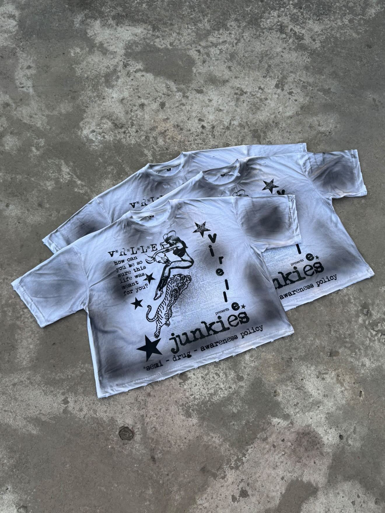 virelle junkie tee shirt